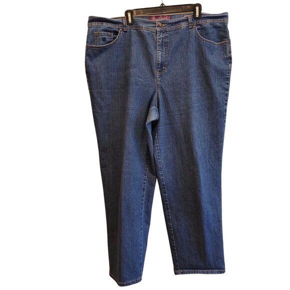 Gloria Vanderbilt Size 22W 43x29 Amanda High rise Straight Leg Med wash Jeans - Picture 2 of 12